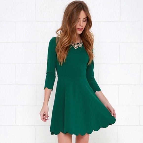 Lulu's Dresses & Skirts - 5/$30 {Lulu’s} scalloped Dress! Size XS